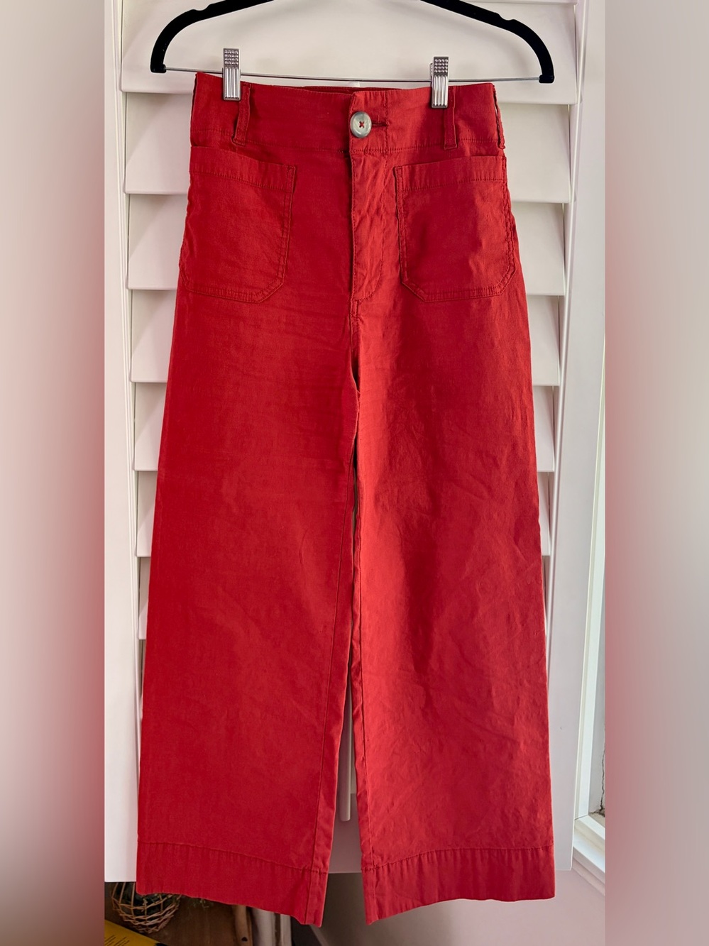 Anthropologie Colette Wide-Leg Pants in burnt orange